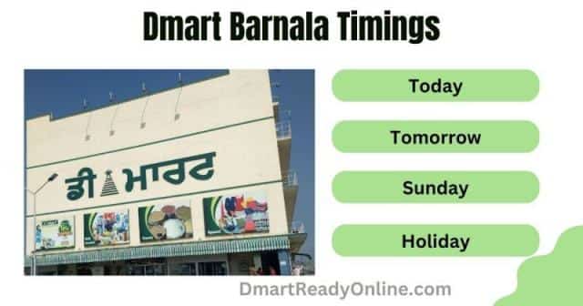 Dmart Barnala Timings